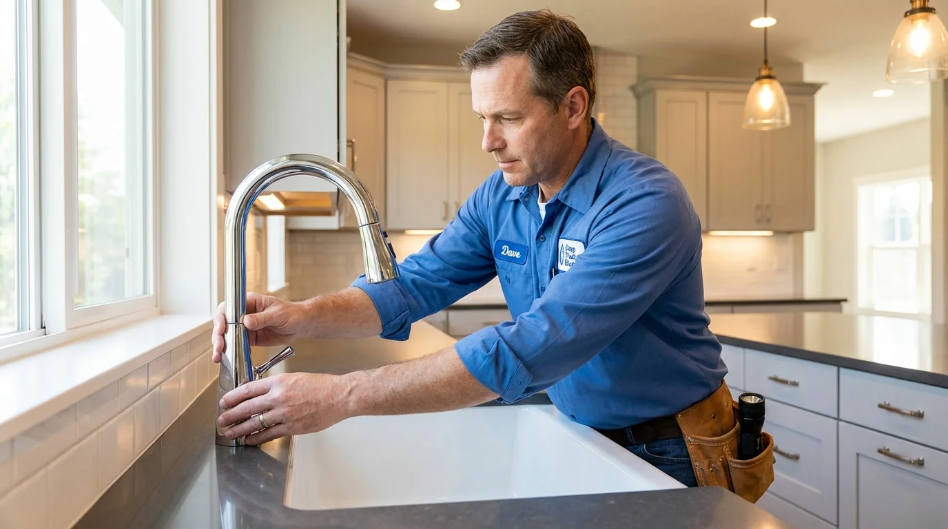 Kitchen faucet installation by Johns Plumbing LLC in Big Flats
