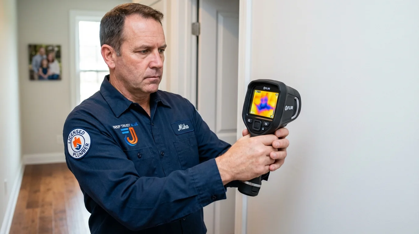 Thermal imaging leak detection by Johns Plumbing LLC in Big Flats